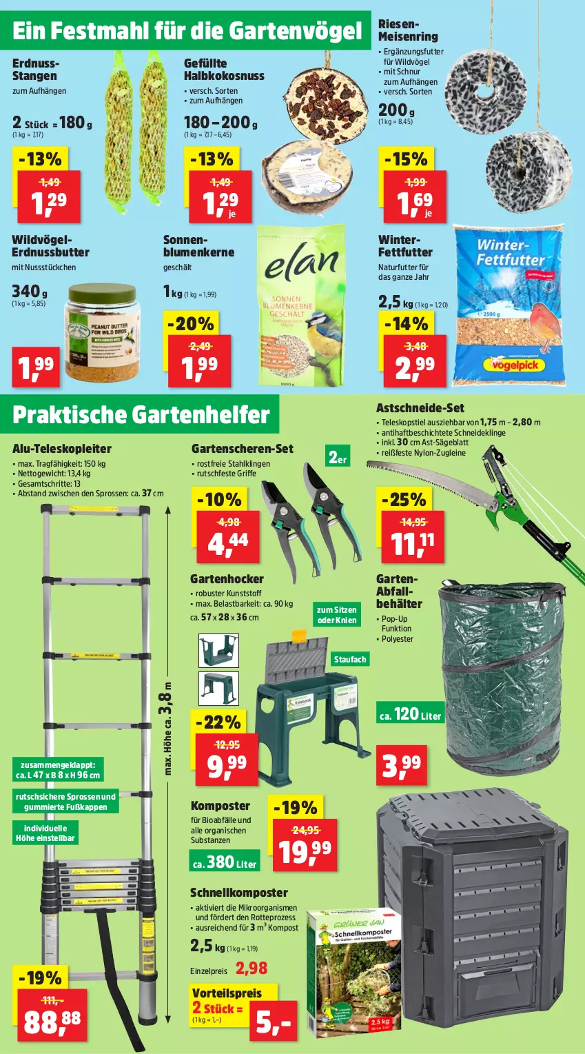 Aktueller Prospekt Thomas Philipps - von 27.01 bis 01.02.2025 - strona 2 - produkty: Behälter, bio, blume, blumen, butter, eis, elle, erdnuss, Erdnussbutter, Garten, Gartenschere, hocker, kokos, kokosnuss, Komposter, leine, natur, nuss, reis, ring, säge, Schere, sonnenblume, sonnenblumen, Sonnenblumenkerne, Teleskop, teleskopstiel, tepro, Ti, tisch, vorteilspreis, Wild