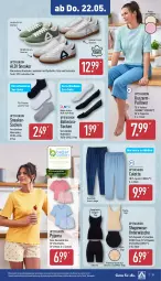 Gazetka promocyjna Aldi Nord - Von Montag - Gazetka - ważna od 24.05 do 24.05.2025 - strona 23 - produkty: aldi, ball, Ballerinas, Bau, baumwolle, bett, decksohle, ecovero, eis, garnitur, lenzing, Minislip, Pullover, Pyjama, reine baumwolle, Ria, rind, rwe, shorts, slip, sneaker, sneakersocken, socken, spaghetti, tanktop, Ti, Unterwäsche, up2fashion, wolle, Yo