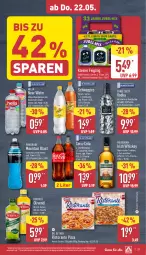 Gazetka promocyjna Aldi Nord - Von Montag - Gazetka - ważna od 24.05 do 24.05.2025 - strona 31 - produkty: Alwa, aus der tiefkühlung, bertolli, coca-cola, cola, Dr. Oetker, elle, flasche, gin, hella, irish whiskey, kilbeggan, kleiner feigling, leine, mac, mineralwasser, olive, oliven, olivenöl, pizza, ristorante, ristorante pizza, schweppes, teller, Three Sixty, Ti, vodka, wasser, whiskey, ZTE, zucker