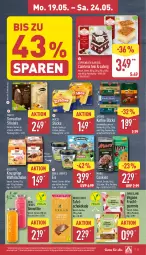 Gazetka promocyjna Aldi Nord - Von Montag - Gazetka - ważna od 24.05 do 24.05.2025 - strona 9 - produkty: aus der tiefkühlung, Becher, biscotto, cookie, cookies, coppenrath, eis, elle, flasche, frucht, fruchtgummi, fruchtgummis, gin, instantkaffee, jacobs, kaffee, mars, moser, Moser Roth, Ria, Schal, Schale, schoko, schokolade, smoothie, stieleis, Sweetland, tafelschokolade, teller, Ti, true fruits, ZTE
