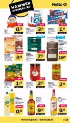 Gazetka promocyjna Netto - Woche 17 - Gazetka - ważna od 29.04 do 29.04.2023 - strona 19 - produkty: backmischung, bohne, bohnen, chips, chipsfrisch, deit, Dr. Oetker, espresso, funny-frisch, irish whiskey, kaffee, kaffeebohnen, kaffeepads, Kinder, kinder riegel, knoppers, limo, limonade, nuss, nussriegel, oder espresso, osborne, Pfifferlinge, riegel, Schwartau, Ti, veterano, whiskey