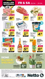 Gazetka promocyjna Netto - Woche 17 - Gazetka - ważna od 29.04 do 29.04.2023 - strona 24 - produkty: alle artikel ohne dekoration, angebot, Bau, bio, blume, blumen, braten, butter, butterkäse, champignon, champignons, chantré, dekoration, eis, elle, ente, frucht, fruchtsaft, fruchtsaftgetränk, getränk, gouda, grill, gsw, Käse, mars, monte, orchidee, reifen, reis, Ria, saft, Schal, Schale, schwein, schweine, Schweinebauch, snickers, Sukkulente, Ti, topf, twix, übertopf, vita, wein, weinbrand, weine, zott, Zott Monte