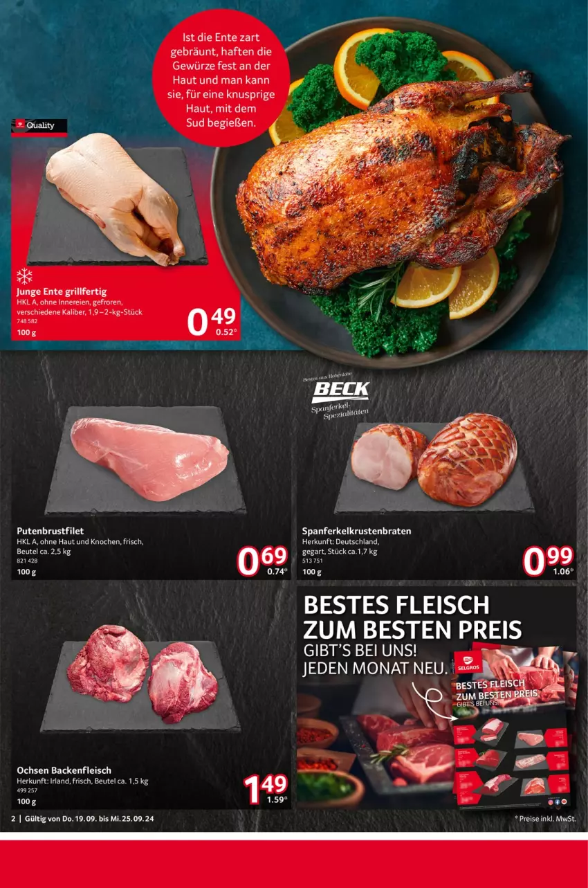 Aktueller Prospekt Selgros - Food - von 19.09 bis 25.09.2024 - strona 2 - produkty: beutel, braten, eis, ente, fleisch, gewürz, krustenbraten, reis, Ti