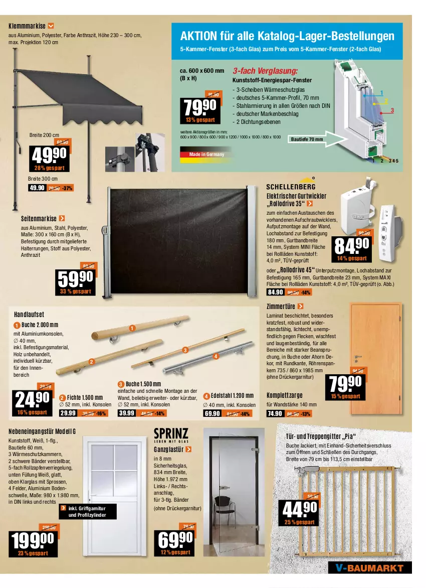 Aktueller Prospekt Vmarkt - V-Baumarkt - von 02.06 bis 08.06.2022 - strona 11 - produkty: aust, Bau, Brei, buch, dell, edelstahl, eis, elle, fenster, garnitur, Germ, Glastür, Holz, Klemmmarkise, lack, laminat, LG, Mode, ndk, reis, Ria, riegel, rwe, Seitenmarkise, Ti, WICK