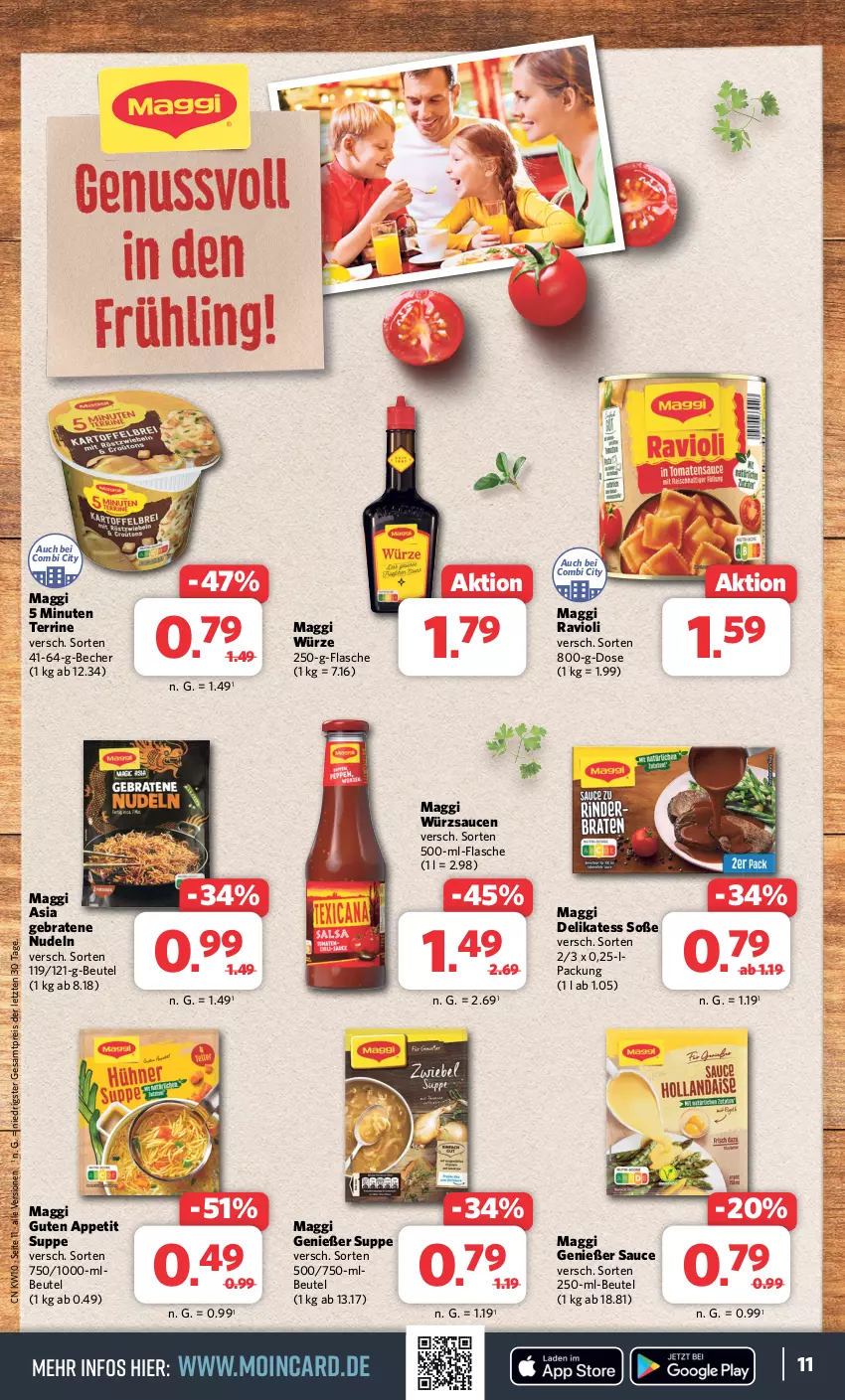 Aktueller Prospekt Combi - Prospekte - von 04.03 bis 09.03.2024 - strona 11 - produkty: Becher, beutel, braten, eis, flasche, maggi, maggi würze, nudel, nudeln, ravioli, reis, sauce, saucen, Soße, suppe, terrine, Ti, würzsauce, würzsaucen, ZTE