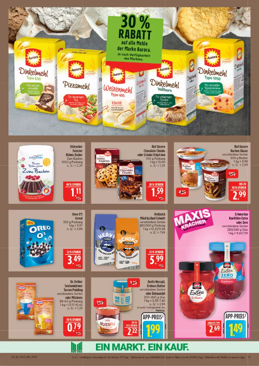 Aktueller Prospekt Marktkauf - Prospekt - von 02.11 bis 08.11.2025 - strona 21 - produkty: Becher, Belmandel, cola, Dr. Oetker, eis, konfitüre, konfitüre extra, mandel, mehl, milch, milchreis, müsli, pizza, Pizzamehl, pudding, reis, schoko, Schwartau, tasse, zucker