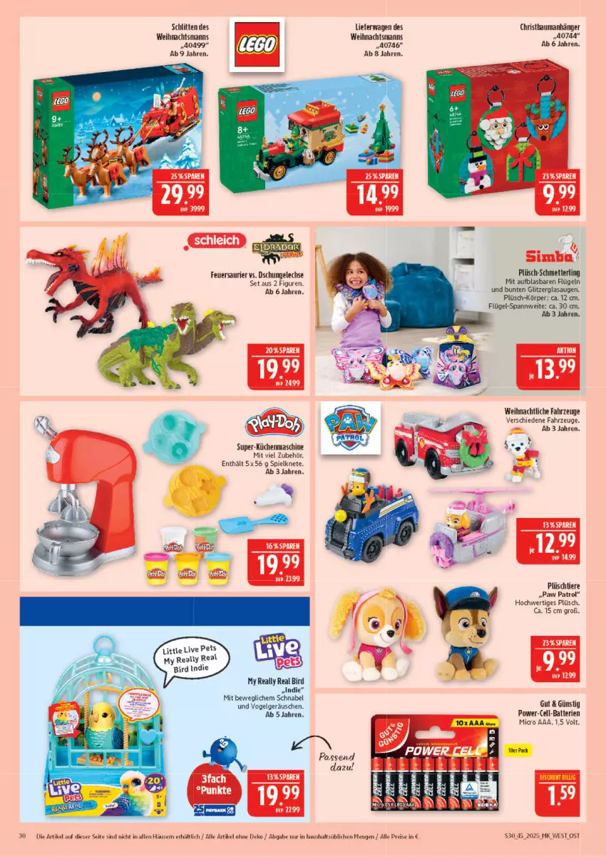 Aktueller Prospekt Marktkauf - Prospekt - von 02.11 bis 08.11.2025 - strona 30 - produkty: Anhänger, batterie, batterien, Bau, eis, LG, Mett, Paw Patrol, Plüsch, reis, Schlitten, Schmetterling, sim, simba, Ti, Tiere