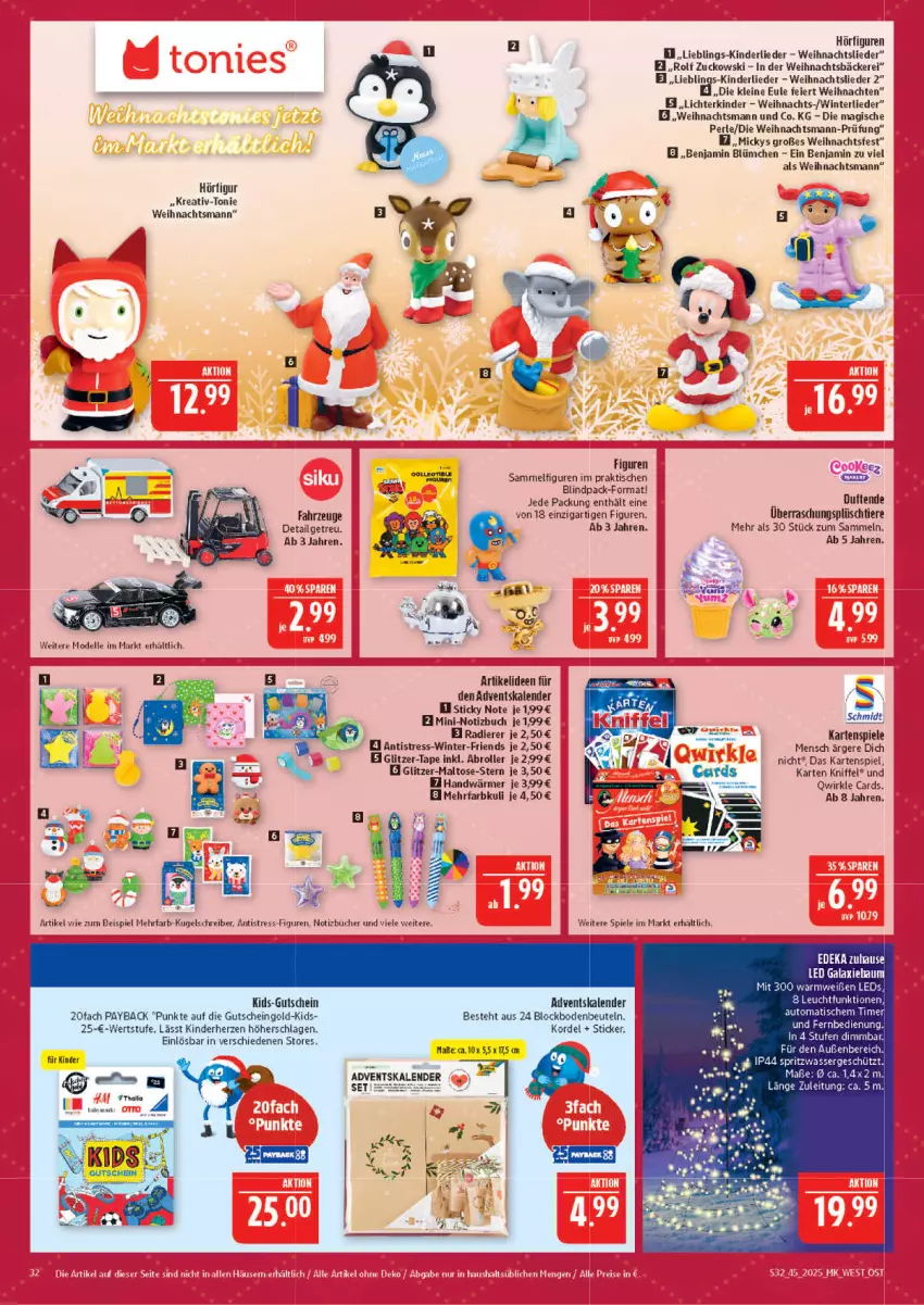 Aktueller Prospekt Marktkauf - Prospekt - von 02.11 bis 08.11.2025 - strona 32 - produkty: Adventskalender, auto, Bau, beutel, buch, deka, eier, eis, fernbedienung, gutschein, Kartenspiel, Kinder, Kugel, kugelschreiber, leds, leine, LG, payback, Plüsch, Roller, Spiele, Ti, Tiere, timer, tisch, weihnachten
