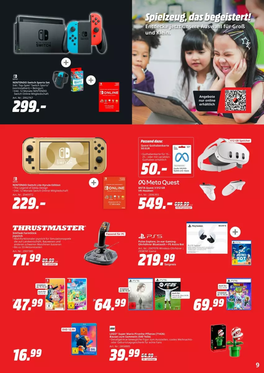 Aktueller Prospekt Saturn - Prospekte - von 07.10 bis 12.10.2024 - strona 9 - produkty: Bau, dvd, lays, LG, nintendo, Nintendo Switch, PlayStation, Sport, tee, Ti