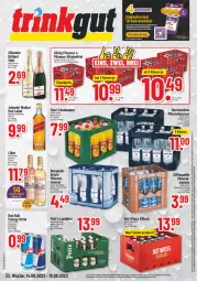 Gazetka promocyjna Trinkgut - Gazetka - ważna od 19.08 do 19.08.2023 - strona 1 - produkty: alkohol, Alwa, angebot, angebotspreis, aperitif, bier, blended scotch, blended scotch whisky, coupon, coupons, deutschlandcard, drink, eis, elle, energy drink, erde, flasche, gerolsteine, gerolsteiner, Intel, johnnie walker, könig pilsener, LG, lillet, limo, limonade, limonaden, mineralwasser, pils, pilsener, red bull, reis, scotch, scotch whisky, sekt, söhnlein, steiner, Ti, wasser, whisky