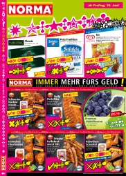 Gazetka promocyjna Norma - Norma - Gazetka - ważna od 27.06 do 27.06.2022 - strona 16 - produkty: Bau, beere, beeren, braten, bratwurst, eis, feta, fleisch, gewürz, gin, grill, hähnchenschenkel, heidelbeere, heidelbeeren, henkel, Kalbsbratwurst, kühlregal, lebensmittel, Nackensteak, nackensteaks, natur, nogger, regal, reis, Schal, Schale, schenkel, schwein, schweine, schweinenacken, steak, steaks, Ti, tiefpreis, wein, weine, wurst