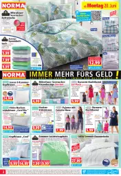 Gazetka promocyjna Norma - Norma - Gazetka - ważna od 27.06 do 27.06.2022 - strona 2 - produkty: aeg, aqua, Bau, baumwolle, Bebe, bett, bettwäsche, braun, bügel, daunen und federn, decke, eis, elle, erde, flieder, gin, hemd, hemden, hose, kirsch, kirsche, kissen, kopfkissen, LG, mikrofaser, mint, Mode, Nachthemd, nackenstützkissen, ndk, orchidee, Pyjama, reine baumwolle, reis, sac, seersucker, steppbett, Ti, tuc, wolle