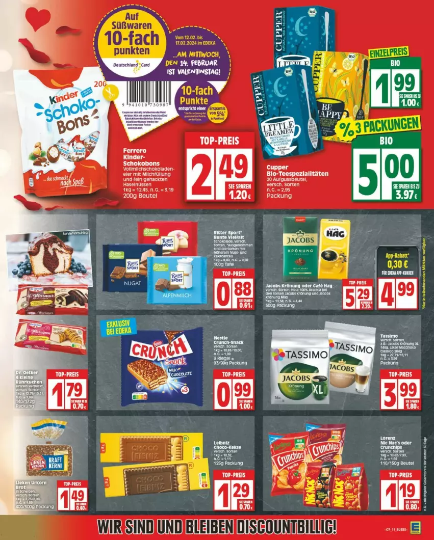 Aktueller Prospekt Edeka - Prospekte - von 12.02 bis 17.02.2024 - strona 11 - produkty: eis, ferrero, LG, lorenz, reis, top-preis