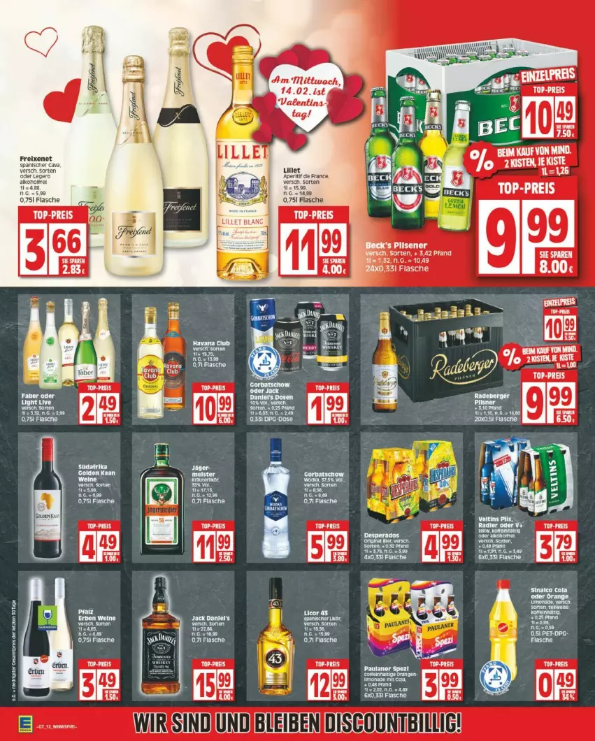 Aktueller Prospekt Edeka - Prospekte - von 12.02 bis 17.02.2024 - strona 12 - produkty: eier, eis, flasche, freixenet, lillet, reis, top-preis