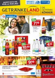 Gazetka promocyjna Getraenkeland - Gazetka - ważna od 19.03 do 19.03.2022 - strona 1 - produkty: Alwa, coca-cola, cola, elle, fanta, Forstetal, getränk, getränke, hasseröder, könig pilsener, limette, Mett, mineralwasser, pils, pilsener, Schal, Schale, snack, snacks, sprite, Ti, wasser