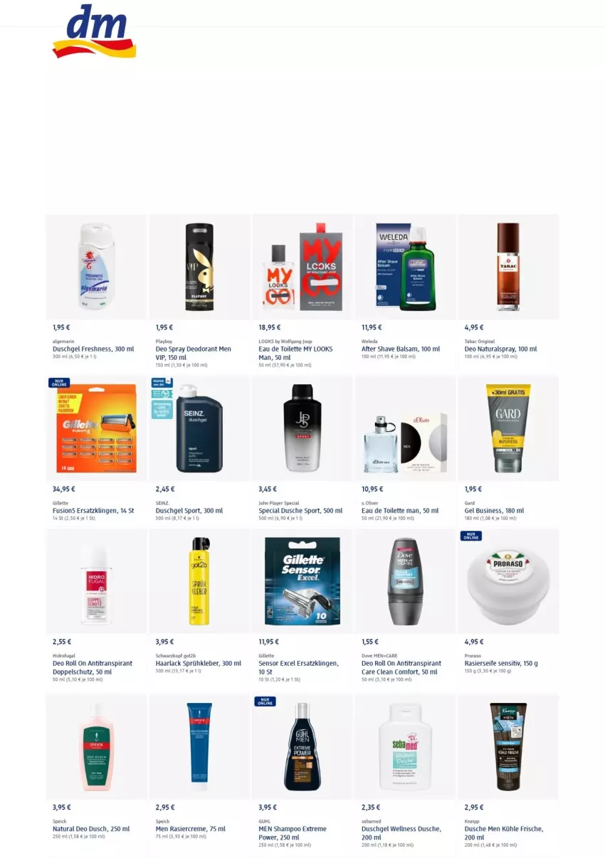 Aktueller Prospekt Dm Drogerie - Prospekte - von 03.03 bis 09.03.2022 - strona 5 - produkty: after shave, Antitranspirant, arla, balsam, creme, deo, deo spray, deodorant, dusche, duschgel, eau de toilette, fusion5, gillette, gin, got2b, Haarlack, kleber, kneipp, lack, LG, natur, natura, olive, Playboy, Ria, s.oliver, schwarzkop, schwarzkopf, sebamed, Seife, shampoo, Speick, Sport, Ti, weleda