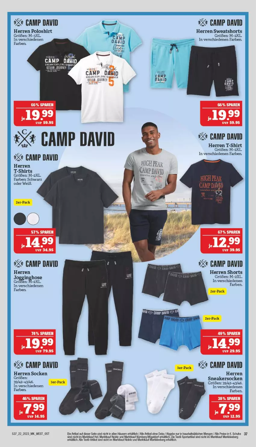 Aktueller Prospekt Marktkauf - Prospekt - von 27.05 bis 03.06.2023 - strona 37 - produkty: eis, gin, herren poloshirt, hose, poloshirt, reis, schuhe, shirt, shirts, shorts, sneaker, sneakersocken, socken, Sport, sweatshorts, T-Shirt, Ti