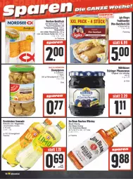 Gazetka promocyjna E Center - Angebote der Woche - Gazetka - ważna od 30.09 do 30.09.2023 - strona 20 - produkty: backfisch, bourbon, bourbon whiskey, champignon, champignons, dell, elle, filegro, filet, filets, fisch, flasche, frikadellen, gerolsteine, gerolsteiner, getränk, gin, iglo, jim beam, ketchup, lack, lebensmittel, limo, limonade, matjes, Matjesfilet, matjesfilets, mühlhäuser, Nordsee, Ofen, ofen-backfisch, pflaume, pflaumen, pflaumenmus, Rauch, remoulade, ring, sauce, schorle, steiner, sunshine, Sylter, tee, Ti, tomate, tomaten, tomatenketchup, whiskey