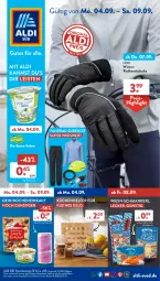 Gazetka promocyjna AldiSud - NÄCHSTE WOCHE - Gazetka - ważna od 09.09 do 09.09.2023 - strona 1 - produkty: aldi, auto, bio, eis, Fahrrad, handschuhe, küche, Küchen, Küchenhelfer, leine, reis, sahne, schuhe, Ti