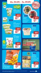 Gazetka promocyjna AldiSud - NÄCHSTE WOCHE - Gazetka - ważna od 09.09 do 09.09.2023 - strona 11 - produkty: aldi, alle artikel ohne dekoration, antipasti, apfel, asti, Becher, beere, bio, dekoration, eis, eiswaffeln, fleisch, fleischsalat, frucht, Fruchtquark, Getrocknete Tomaten, gin, himbeer, himbeere, Kette, Kroketten, mais, maultaschen, mit gemüse, quark, reis, Reiswaffeln, sahne, salat, Tasche, taschen, Ti, tomate, tomaten, veggie, waffeln, ZTE