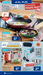 Gazetka promocyjna AldiSud - NÄCHSTE WOCHE - Gazetka - ważna od 09.09 do 09.09.2023 - strona 16 - produkty: ACC, accessoires, aldi, Crofton, dell, edelstahl, eis, elle, flasche, getränk, getränke, herdarten, ilag, küche, Küchen, Mode, pfanne, pfannen, reis, spülmaschinen, teller, Ti, trinkflasche