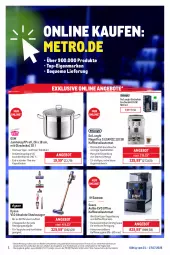 Gazetka promocyjna Metro - Online: Wochen-Angebote - Gazetka - ważna od 27.07 do 27.07.2025 - strona 1 - produkty: angebot, angebote, auto, backofen, decke, Deckel, Dyson, edelstahl, eier, eis, elle, entkalker, erde, espresso, Glasdeckel, gsw, jumbo, kaffee, kaffeevollautomat, Metro, milch, ndk, Ofen, office, Rauch, Reinigung, reis, Ria, rwe, Spezi, staubsauger, teppich, teppiche, Ti, topf