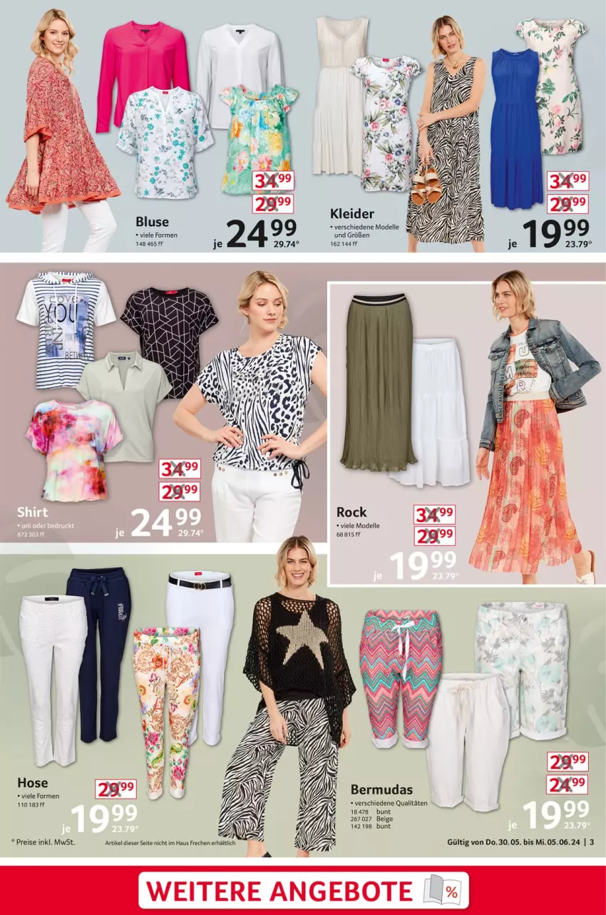 Aktueller Prospekt Selgros - Non Food - von 30.05 bis 05.06.2024 - strona 3 - produkty: angebot, angebote, Bank, bermuda, bermudas, dell, eis, elle, hose, kleid, kleider, Mode, reis, Ti