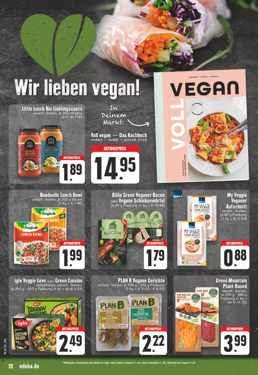 Aktueller Prospekt E Center - Angebote der Woche - von 10.04 bis 15.04.2023 - strona 10 - produkty: aktionspreis, aufschnitt, bacon, bett, Betten, bier, buch, eis, reis, sauce, soya, tee, Ti, veggie, ZTE