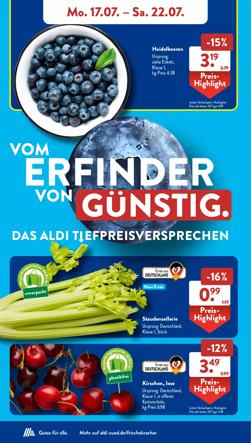 Aktueller Prospekt AldiSud - NÄCHSTE WOCHE - von 17.07 bis 22.07.2023 - strona 6 - produkty: aldi, asti, beere, beeren, eis, elle, heidelbeere, heidelbeeren, kirsch, kirsche, kirschen, kracher, reis, Schal, Schale, stauden, Ti, ZTE