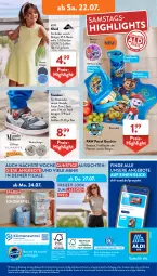 Gazetka promocyjna AldiSud - NÄCHSTE WOCHE - Gazetka - ważna od 22.07 do 22.07.2023 - strona 34 - produkty: aldi, alle artikel ohne dekoration, angebot, angebote, Bau, baumwolle, brot, Brotdose, decksohle, dekoration, dell, drucker, eis, elle, Engel, flasche, geschirr, gin, kerze, Kinder, Kinderspiel, kleid, Kleidung, Mode, papier, Paw Patrol, reis, sneaker, Ti, trinkflasche, wolle, ZTE