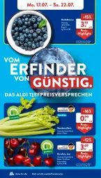 Gazetka promocyjna AldiSud - NÄCHSTE WOCHE - Gazetka - ważna od 22.07 do 22.07.2023 - strona 6 - produkty: aldi, asti, beere, beeren, eis, elle, heidelbeere, heidelbeeren, kirsch, kirsche, kirschen, kracher, reis, Schal, Schale, stauden, Ti, ZTE