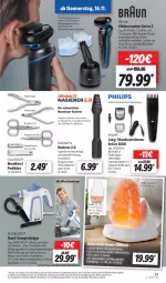 Gazetka promocyjna Lidl - Aktionsprospekt - Gazetka - ważna od 18.11 do 18.11.2023 - strona 39 - produkty: adapter, batterie, batterien, Becher, braun, Cien, dampfreiniger, Diffuser, edelstahl, eis, Elektro, Hautzange, led-licht, Messbecher, Nagelzange, Philips, rasierer, reiniger, Reinigung, Reinigungsmittel, reis, salz, Schal, Schere, schnellladefunktion, silvercrest, Ti, wasser, wassertank, weck, ZTE