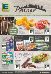 Gazetka promocyjna Edeka - Angebote der Woche - Gazetka - ważna od 08.01 do 08.01.2022 - strona 1 - produkty: arla, clementinen, deka, eis, flasche, fleisch, früchte, geschirr, geschirrspülmittel, hackfleisch, hanuta, lebensmittel, megaperls, orange, orangen, persil, persil waschmittel, pril, rind, rwe, salat, schoko, schwein, schweine, spülmittel, Ti, waschmittel, wein, weine