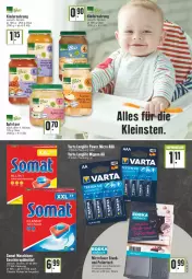 Gazetka promocyjna Edeka - Angebote der Woche - Gazetka - ważna od 08.01 do 08.01.2022 - strona 15 - produkty: angebot, apfel, bio, eis, fleisch, früchte, geschirr, geschirrspülmittel, Kinder, Kindernahrung, korn, longlife, somat, spülmittel, Ti, tuc, varta