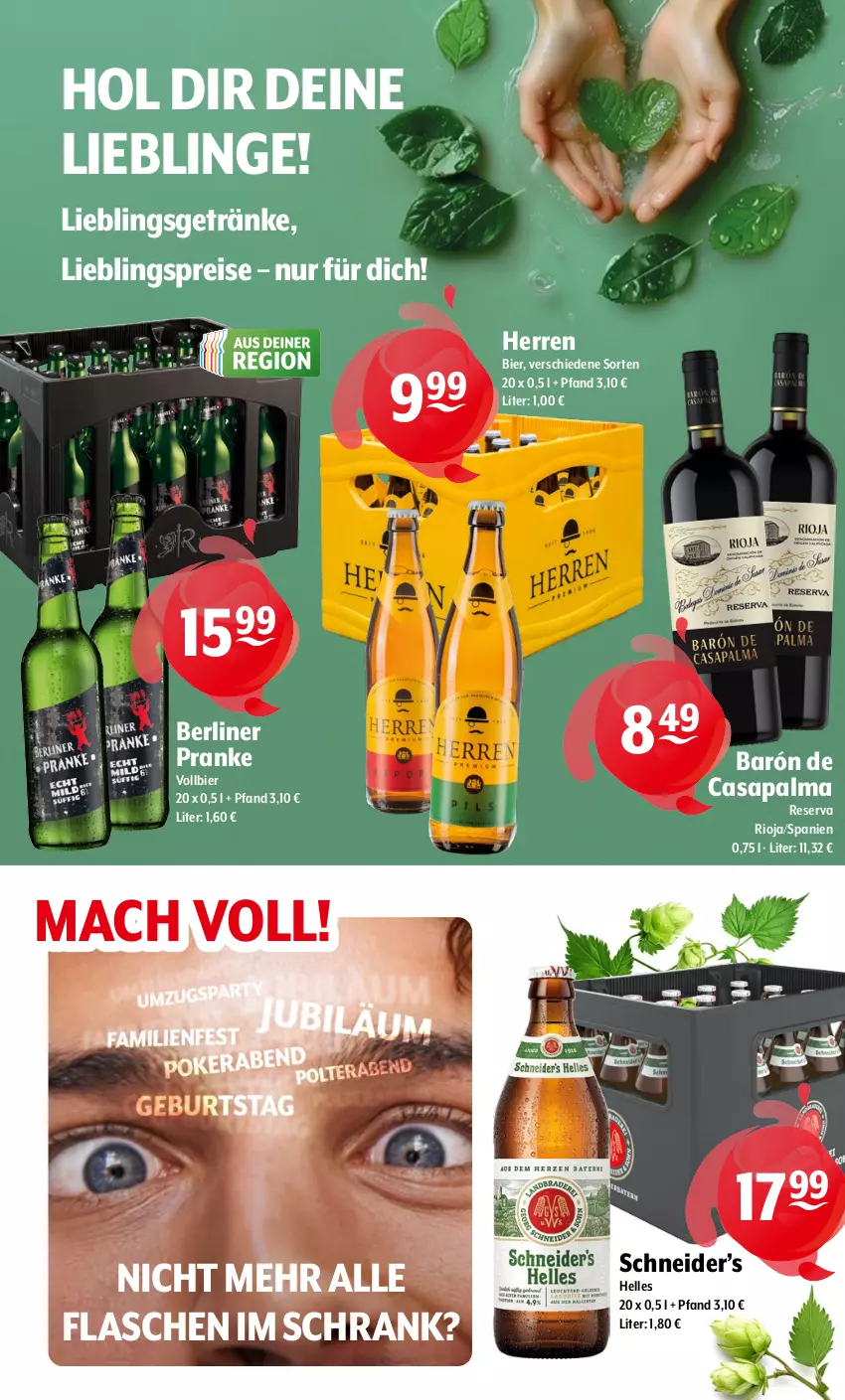 Aktueller Prospekt Getraenke Hoffmann - Prospekte - von 24.03 bis 29.03.2025 - strona 9 - produkty: berliner, bier, eis, elle, flasche, getränk, getränke, mac, reis, rioja, Schrank