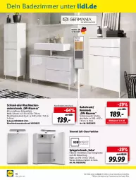 Gazetka promocyjna Lidl - Aktuelle Onlineshop-Highlights - Gazetka - ważna od 31.01 do 31.01.2022 - strona 16 - produkty: Bad, Beckenunterschrank, beleuchtung, kommode, led-beleuchtung, Mode, ndk, resa, Salsa, Schrank, schubladen, spiegel, spiegelschrank, Ti, unterschrank, waschbecken, waschbeckenunterschrank, ZTE