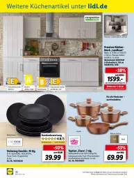 Gazetka promocyjna Lidl - Aktuelle Onlineshop-Highlights - Gazetka - ważna od 31.01 do 31.01.2022 - strona 30 - produkty: Bau, dessert, Dessertteller, einbaukühlschrank, eis, elle, ente, geschirr, geschirrspüler, herdarten, herdset, Kamin, kaminhaube, küche, Küchen, küchenblock, kühlschrank, LG, ndk, pasta, pfanne, pfannen, rum, salat, Schrank, Speiseteller, Spektrum, suppe, suppen, teller, Ti, topf, Topfset, ZTE