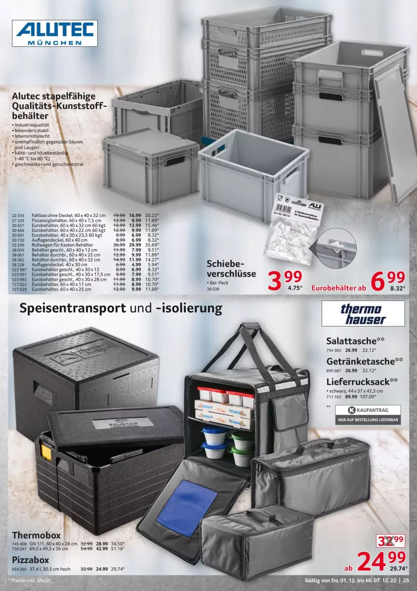 Aktueller Prospekt Selgros - Nonfood - von 01.12 bis 07.12.2022 - strona 25 - produkty: Behälter, decke, Deckel, eis, getränk, getränke, lebensmittel, mac, oxo, pizza, Pizzateig, rucksack, sac, salat, Sport, Tasche