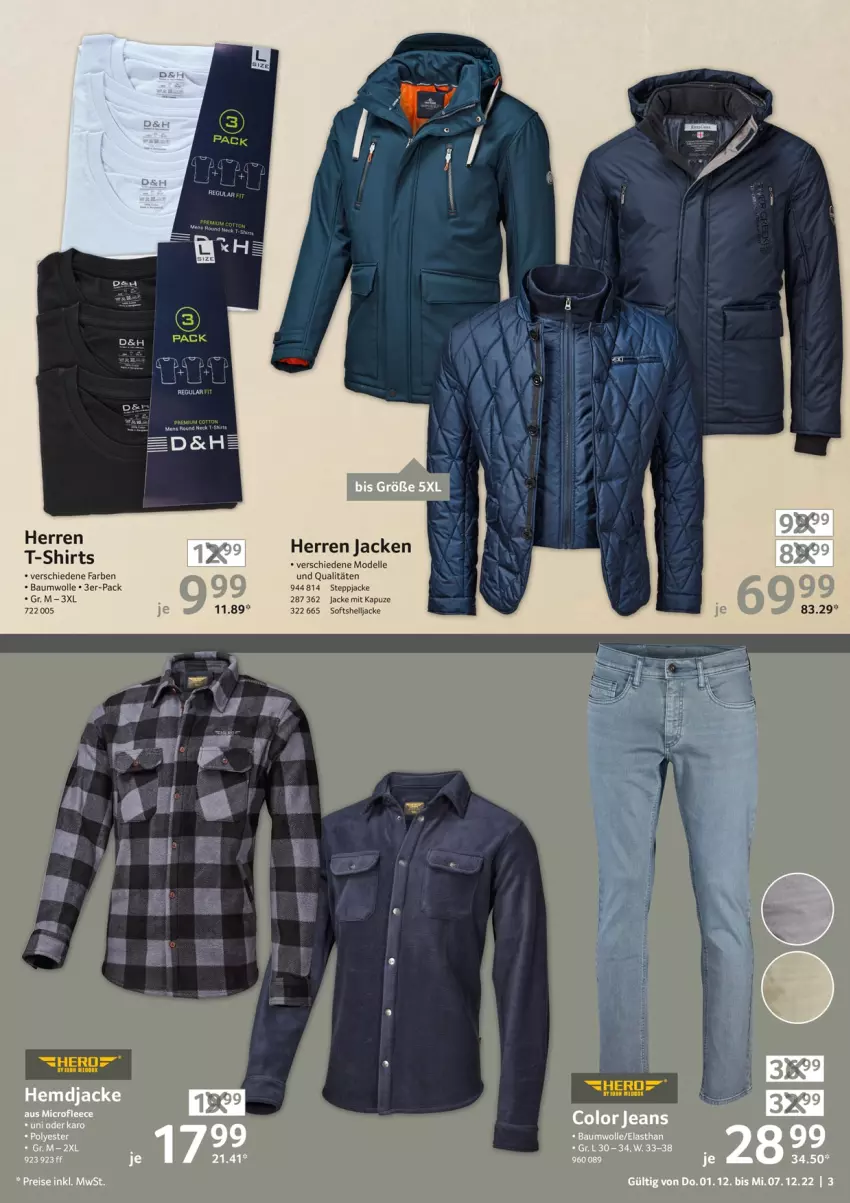 Aktueller Prospekt Selgros - Nonfood - von 01.12 bis 07.12.2022 - strona 3 - produkty: Bau, baumwolle, dell, elle, Jacke, Mode, shirt, shirts, Steppjacke, T-Shirt, wolle