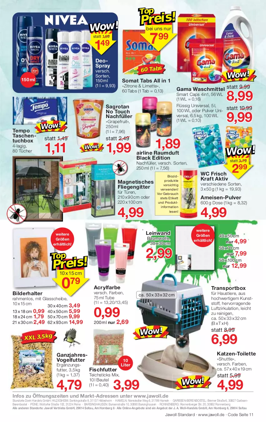 Aktueller Prospekt Jawoll - Prospekte - von 29.05 bis 04.06.2022 - strona 15 - produkty: angebot, angebote, aust, Bau, baumwolle, Berger, beutel, bio, biozidprodukte, Cap, deo, deospray, eis, fisch, fliegengitter, grapefruit, kraft, lack, Liege, limette, Mett, Rauch, Raumduft, rwe, sagrotan, somat, Sport, Stier, Tasche, taschen, Tempo, Ti, Tiere, tisch, tuc, tücher, Vogelfutter, waschmittel, wc frisch, WC Frisch Kraft Aktiv, wolle, zitrone