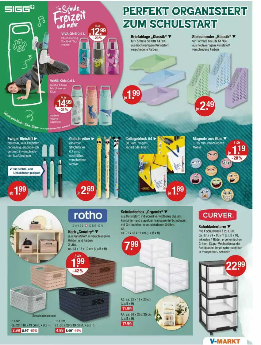 Aktueller Prospekt Vmarkt - Prospekte - von 18.09 bis 24.09.2025 - strona 21 - produkty: Bleistift, brie, din a4, eis, ente, korb, schubladen, Schubladenturm, Ti