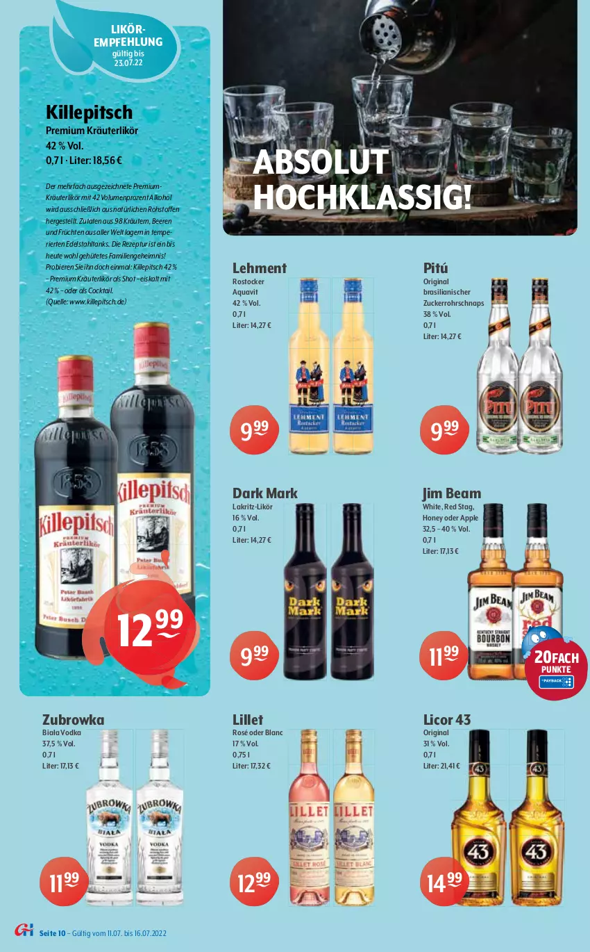 Aktueller Prospekt Getraenke Hoffmann - Prospekte - von 11.07 bis 16.07.2022 - strona 10 - produkty: alkohol, apfel, apfelwein, Apple, aqua, aquavit, Bau, beere, beeren, bier, Biere, burgunder, classico, cocktail, edelstahl, eis, elle, erde, finesse, früchte, früchten, gin, grauburgunder, Heu, jim beam, kräuter, kräuterlikör, kräutern, Lakritz, licor, licor 43, likör, lillet, mango, meersalz, Meister, nuss, pfirsich, Pomelo, rezept, riesling, ring, riserva, Rivaner, Rostocker, salz, spätburgunder, tee, tempranillo, Ti, Tiere, tisch, usb, vodka, wein, weine, Weißburgunder, zitrone, zitronen, zucker