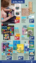 Gazetka promocyjna Aldi Nord - Von Montag - Gazetka - ważna od 17.02 do 17.02.2024 - strona 23 - produkty: asti, Aufkleber, buch, dell, ente, Familienspiel, gin, Holz, kleber, LG, Mattel, Mode, rama, Ria, rwe, Spiele, Stickerbuch, Ti, Yo, ZTE