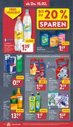 Gazetka promocyjna Aldi Nord - Von Montag - Gazetka - ważna od 17.02 do 17.02.2024 - strona 30 - produkty: deo, drink, eis, elle, erfrischungsgetränk, flasche, getränk, gin, irish whiskey, klarspüler, kraft, likör, maschinenreiniger, red bull, reiniger, reis, schweppes, somat, spülmittel, tee, teller, Ti, tullamore, wc frisch, WC Frisch Kraft Aktiv, whiskey, ZTE, zucker