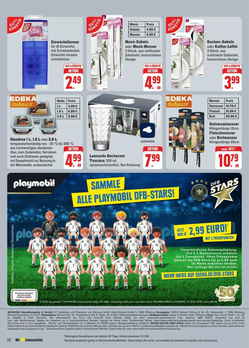 Aktueller Prospekt Edeka - Prospekte - von 25.05 bis 01.06.2024 - strona 26 - produkty: angebot, angebote, Astra, Becher, brot, cin, decke, Deckel, deka, edelstahl, eis, eiswürfel, elle, erde, fleisch, gabel, kaffee, kuchen, leonardo, Löffel, messer, mikrowelle, Ofen, reis, sim, spülmaschinen, südwest, tee, telefon, Ti, würfel, wurst, ZTE