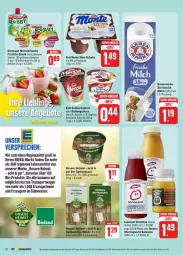 Gazetka promocyjna Edeka - Prospekte - Gazetka - ważna od 01.06 do 01.06.2024 - strona 14 - produkty: bärenmarke, Becher, beutel, bio, bioland, deka, ehrmann, eis, frische milch, früchte, ingwer, Innocent, joghur, joghurt, kaffee, kaffeegenuss, kirsch, kirsche, lebensmittel, milch, monster, monte, nuss, quark, quetschbeutel, resa, sahne, sahne joghurt, schoko, smoothie, Sport, südwest, Ti, Weste, zott, Zott Monte, ZTE, zucker