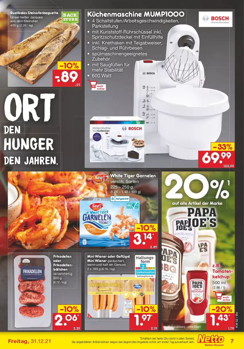 Aktueller Prospekt Netto Marken-Discount - Filial Angebote - von 27.12 bis 31.12.2021 - strona 35 - produkty: angebot, baguette, decke, Deckel, dell, eis, elle, frikadellen, garnelen, Geflügel, ketchup, küche, Küchen, küchenmaschine, nuss, Ofen, reis, Rührschüssel, Schal, schüssel, Spritzschutz, spülmaschinen, steinofen, stube, Ti, tomate, tomaten, tomatenketchup, wiener, ZTE