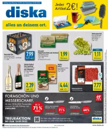 Gazetka promocyjna Diska - Prospekte - Gazetka - ważna od 20.08 do 20.08.2022 - strona 1 - produkty: aktionspreis, alkohol, angebot, angebote, Becher, bier, butter, Dairygold, eis, flasche, fleisch, gin, hackfleisch, hasseröder, irische butter, kaffee, melitta, messer, reis, rind, rinder, rinderhackfleisch, Schal, Schale, sekt, söhnlein, söhnlein brillant, Streichzart, tafeltrauben, Ti, trauben, ZTE