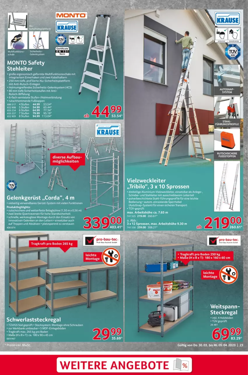 Aktueller Prospekt Selgros - Nonfood - von 30.03 bis 05.04.2023 - strona 23 - produkty: angebot, angebote, auto, Bank, Bau, Eckregal, eier, eimer, elle, ente, Holz, kraft, regal, reifen, rwe, Schal, Schale, schrauben, steckregal, tee, Ti, topf, Topfen, werkzeug