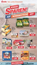 Gazetka promocyjna Famila - Prospekte - Gazetka - ważna od 13.08 do 13.08.2022 - strona 16 - produkty: auer, Bau, Bauer, burger, deutscher schnittkäse, Dorsch, eis, filet, filets, fisch, fische, hawesta, kartoffel, kartoffeln, Käse, Kühne, Makrele, Makrelenfilets, matjes, Matjesfilet, matjesfilets, pfanni, reis, rel, sauce, Schal, Schale, schinken, schnittkäse, Seeluftschinken, Sprotten, Ti, tomate, tomaten, tomatensauce, Töpfchen, Waage, ZTE